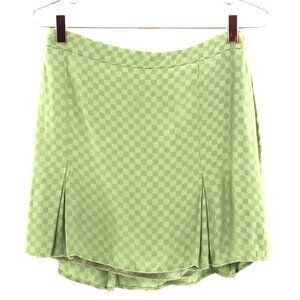 Les Lis Skater Skirt Womens L Green Preppy Retro Soft Girl Whimsy Y2K Casual NWT